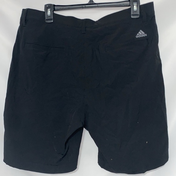 Adidas MENS SIZE 34 Black Flat Front Shorts Classic Style POCKETS CLEAN - Picture 8 of 9